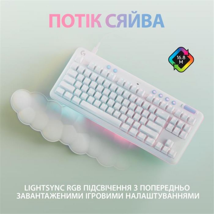 Клавiатура Logitech G713 Tactile White (920-010422) 