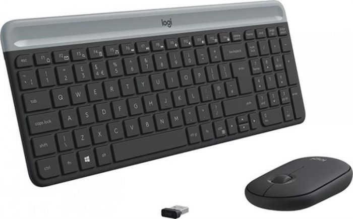 Комплект (клавіатура, мишка) бездротовий Logitech MK470 Graphite (920-009204)