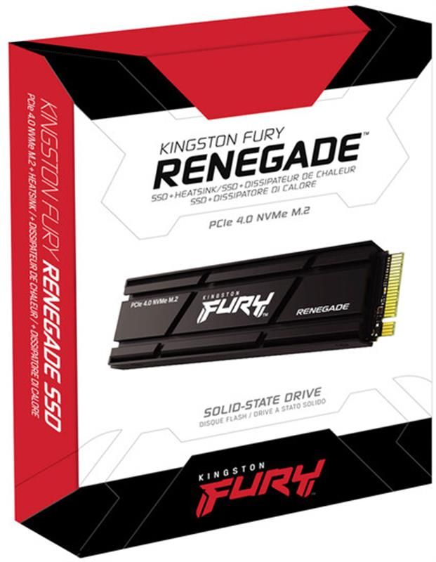 Накопичувач SSD 500GB Kingston Fury Renegade with Heatsink M.2 2280 PCIe 4.0 x4 NVMe 3D TLC (SFYRSK/500G)