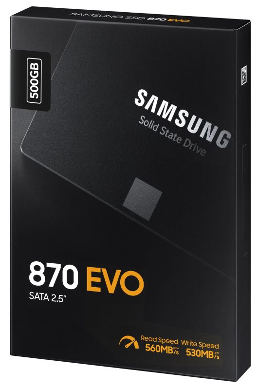 Накопичувач SSD 500GB Samsung 870 EVO 2.5" SATAIII MLC (MZ-77E500B/EU)