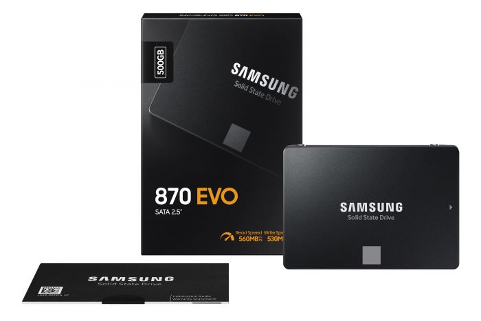 Накопичувач SSD 500GB Samsung 870 EVO 2.5" SATAIII MLC (MZ-77E500B/EU)