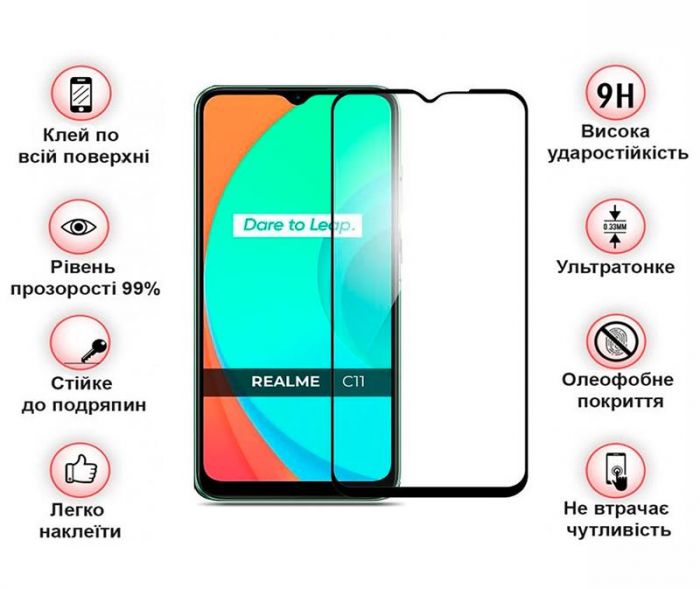 Захисне скло BeCover для Realme C11 2021 Black (708153)