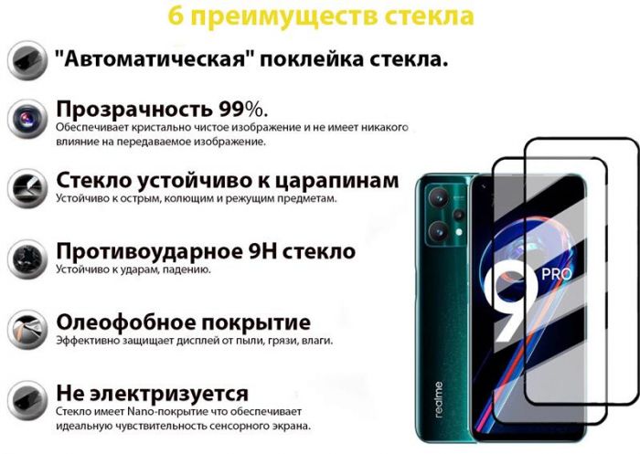 Захисне скло BeCover для Realme 9 Pro/9i Black (707878)