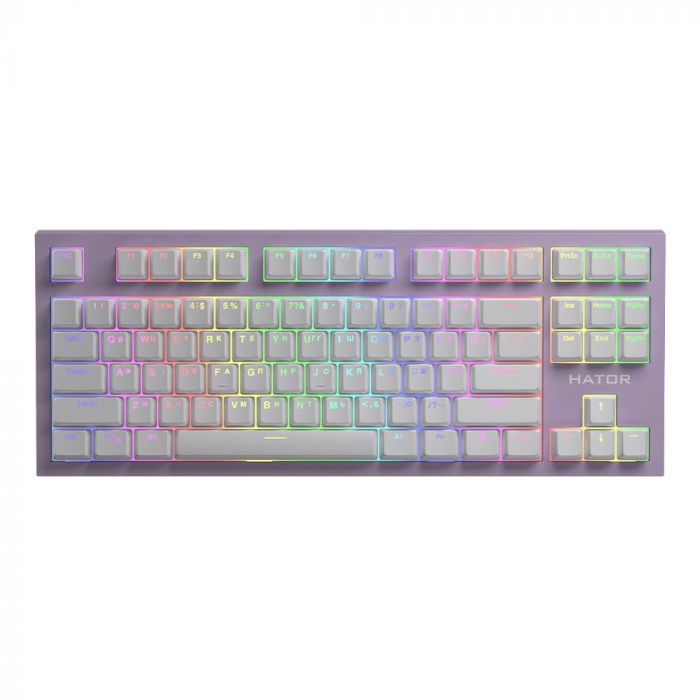 Клавіатура бездротова Hator Skyfall TKL Pro Wireless Lilac (HTK-669)