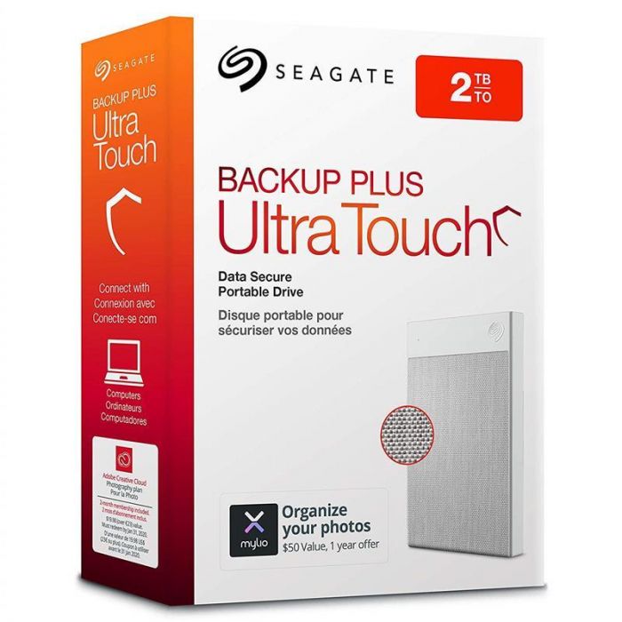 Зовнішній жорсткий диск 2.5" USB 2.0TB Seagate Backup Plus Ultra Touch White (STHH2000402)