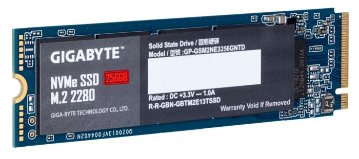 Накопичувач SSD 256GB Gigabyte M.2 PCIe NVMe 3.0 x4 NAND TLC (GP-GSM2NE3256GNTD)