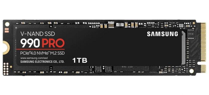 Накопичувач SSD  1ТB Samsung 990 PRO M.2 2280 PCIe 4.0 x4 NVMe V-NAND TLC (MZ-V9P1T0BW)