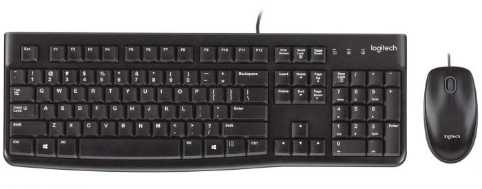 Комплект (клавіатура, мишка) Logitech MK120 Black (920-002563)