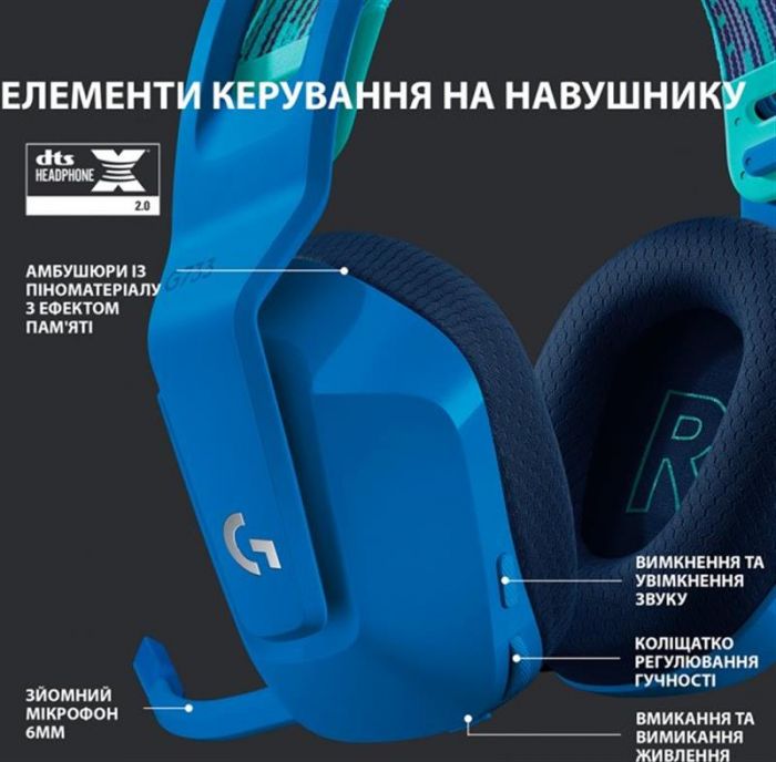 Гарнітура Logitech G733 Blue (981-000943)