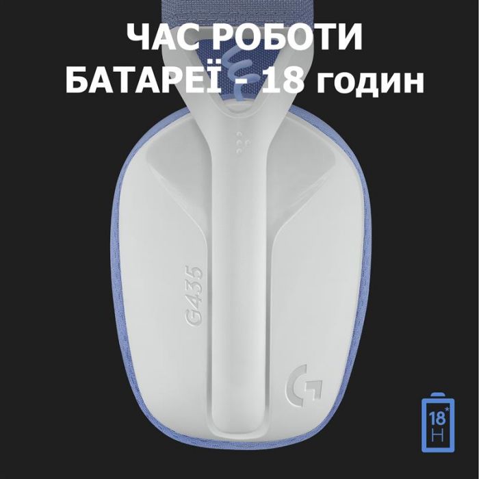 Bluetooth-гарнітура Logitech G435 Wireless White (981-001074)