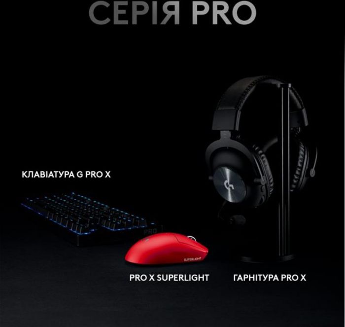 Миша бездротова Logitech Pro X Superlight Red (910-006784)