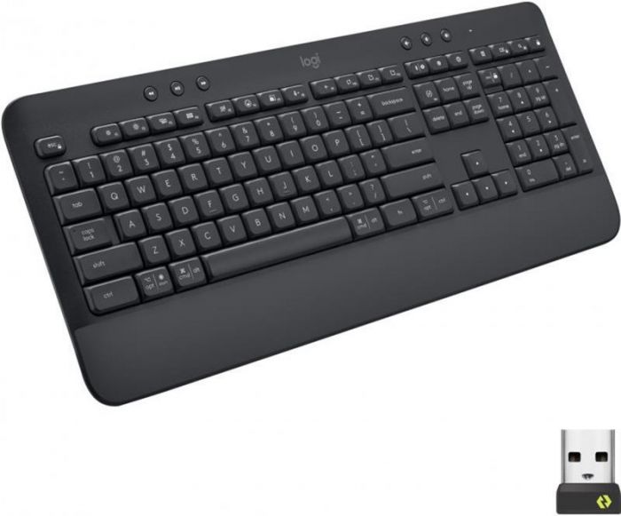 Клавiатура бездротова Logitech Signature K650 US Graphite USB (920-010945)