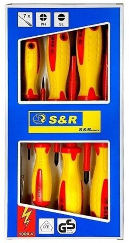 Набір викруток діелектричних S&R PH-SL-TEST-PROFI, 1000V, 7шт (250681307)