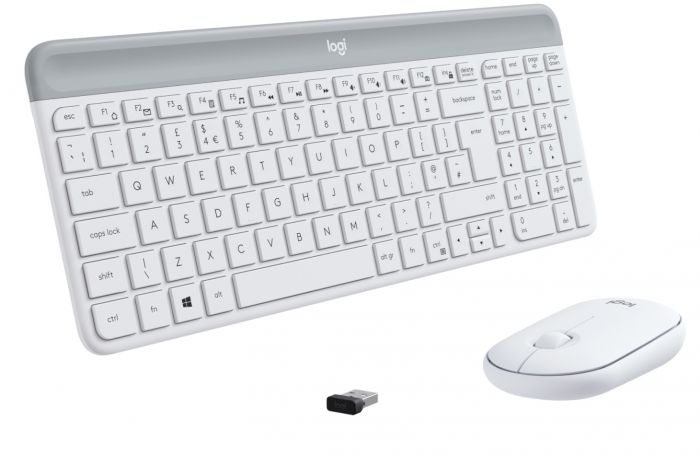 Комплект (клавіатура, мишка) бездротовий Logitech MK470 White USB (920-009205)