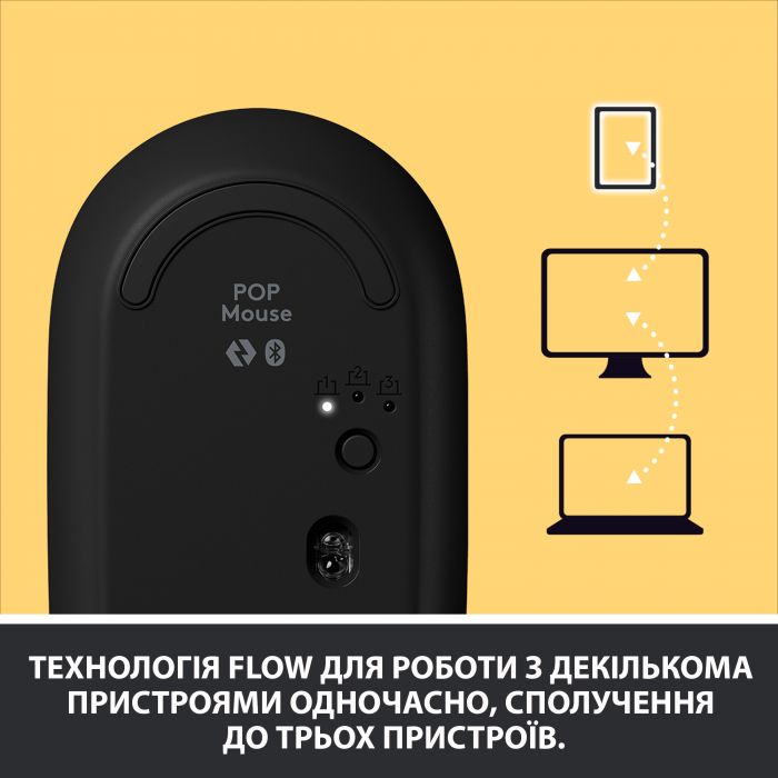 Миша бездротова Logitech POP Mouse Bluetooth Blast Yellow (910-006546)