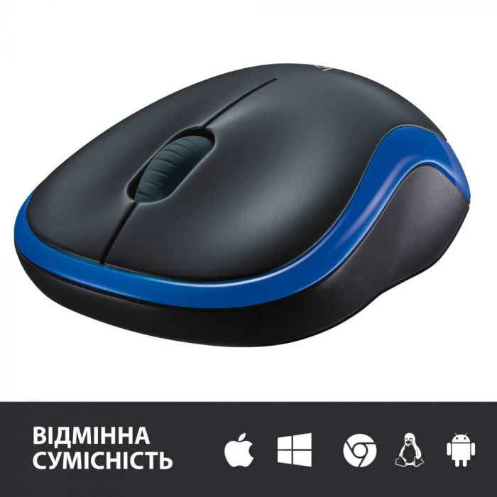 Миша бездротова Logitech M185 Blue (910-002239)