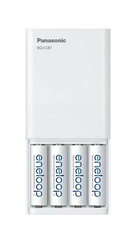 Зарядний пристрій Panasonic USB in/out з функцією Power Bank+4AA 2000 mAh