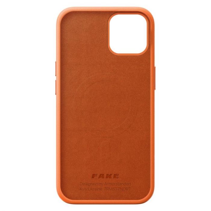 Чохол-накладка Armorstandart Fake Leather для Apple iPhone 14 Golden Brown (ARM64457)