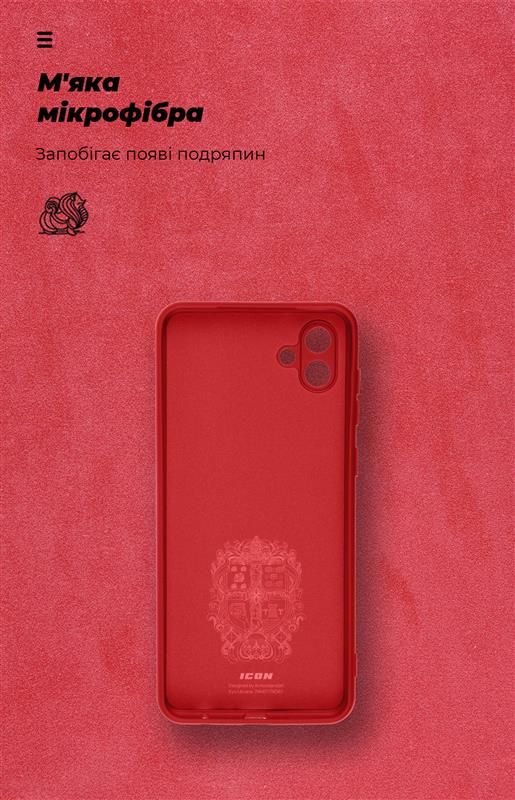 Чохол-накладка Armorstandart Icon для Samsung Galaxy A04 SM-A045 Camera cover Red (ARM63907)