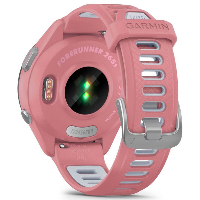 Смарт-годинник Garmin Forerunner 265S Black Bezel with Light Pink Case and Light Pink/Whitestone Silicone Band (010-02810-55)