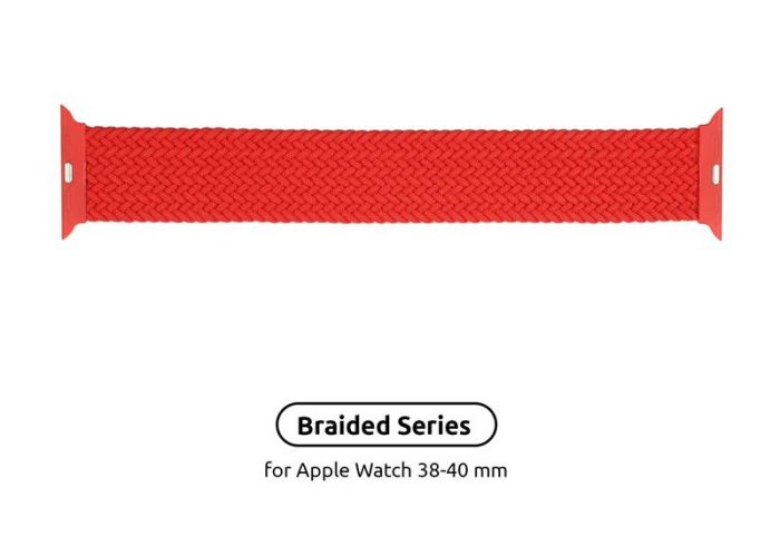 Ремінець Armorstandart Braided Solo Loop для Apple Watch 38mm/40mm/41mm Red Size 2 (120 mm) (ARM58069)