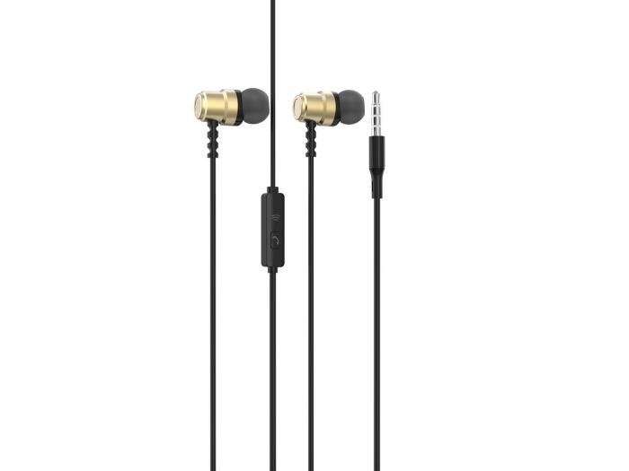 Гарнітура SkyDolphin SR28 Metal with mic Golden (HF-000472)