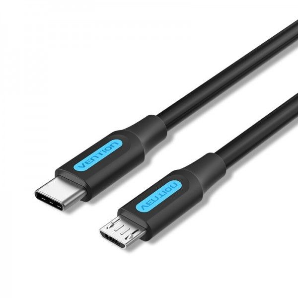 Кабель Vention micro USB - USB Type-C (M/M), 2 м, Black (COVBH)