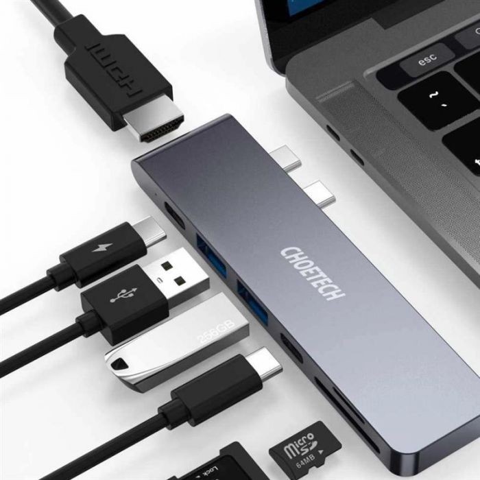 Концентратор Choetech HUB-M14 7 in 1 USB-C Multiport Adapter