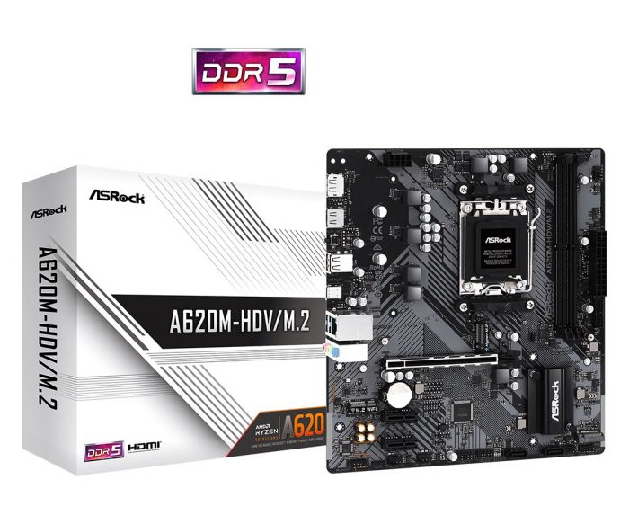 Материнська плата ASRock A620M-HDV/M.2 Socket AM5