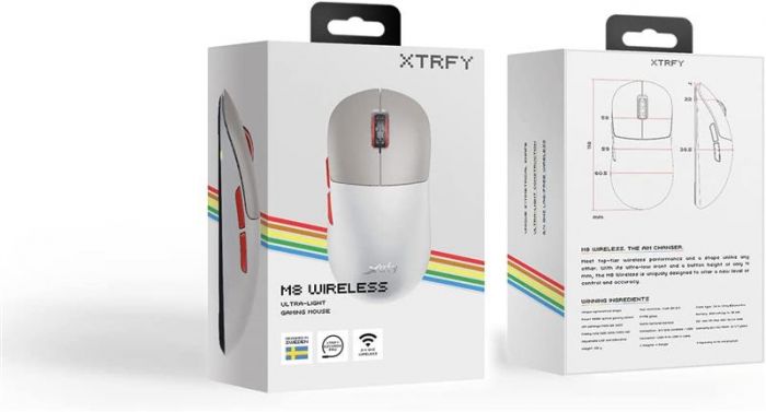 Миша бездротова Xtrfy M8 Wireless Retro (M8W-RGB-RETRO) 