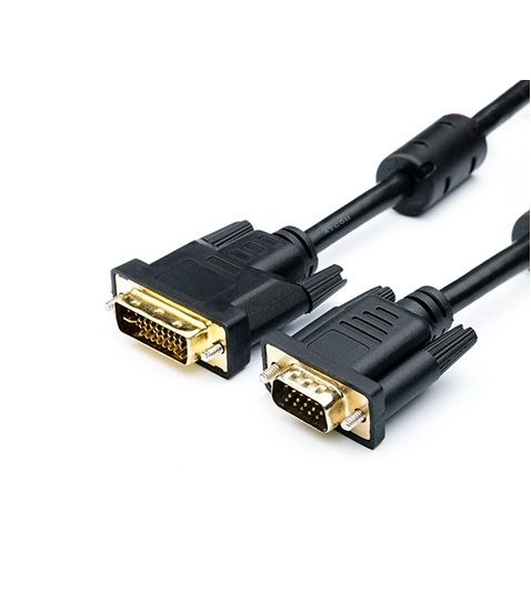 Кабель Atcom VGA - DVI (M/M), HD15M/DVI-I, 1.8 м, Black (16143)