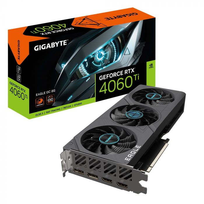 Відеокарта GF RTX 4060 Ti  8GB GDDR6 Eagle OC Gigabyte (GV-N406TEAGLE OC-8GD)