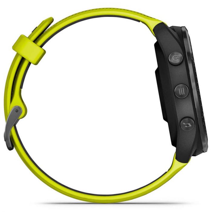 Смарт-годинник Garmin Forerunner 965 Carbon Gray DLC Titanium Bezel with Black Case/Amp Yellow/Black Silicone Band (010-02809-82)