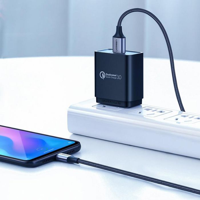 Кабель Ugreen US288 USB - USB Type-C (M/M), 1.5 м, Black (60127)