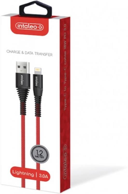 Кабель Intaleo CBRNYL1 USB - Lightning (M/M), 1.2 м, Red (1283126559471)