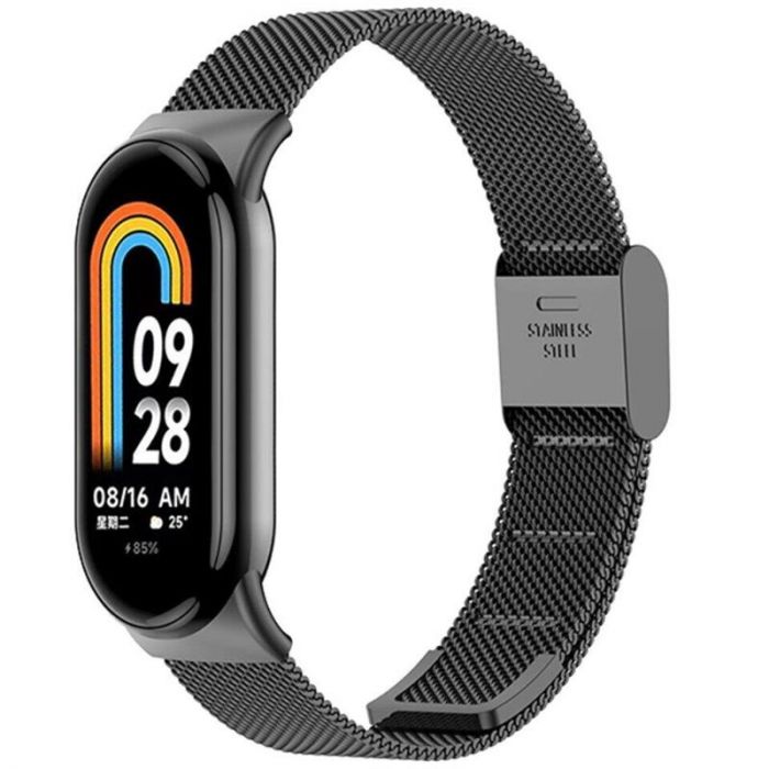 Ремінець BeCover Metal для Xiaomi Mi Smart Band 8 Black (709357)