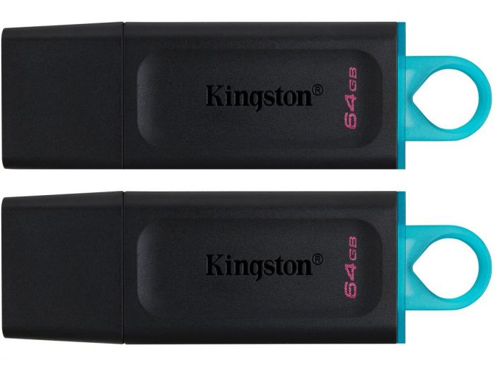 Флеш-накопичувач USB3.2 64GB Kingston DataTraveler Exodia Black/Blue 2 Pieces (DTX/64GB-2P)