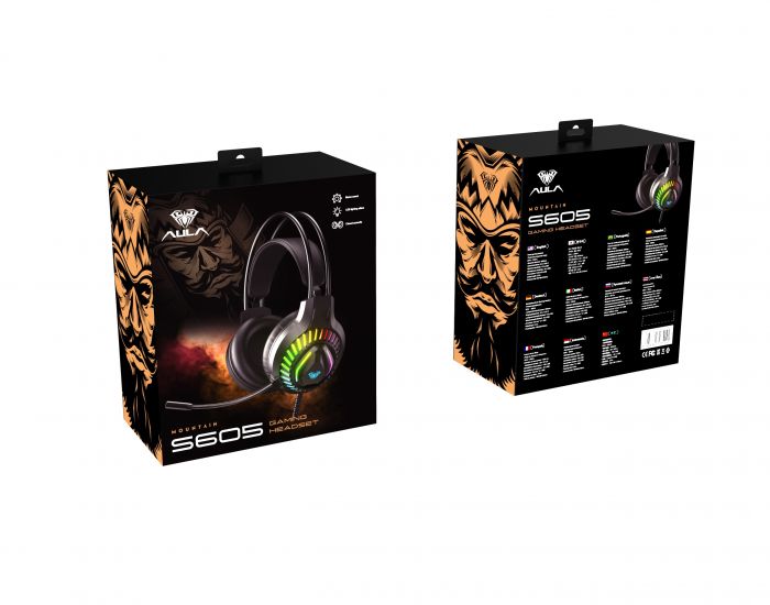 Гарнiтура Aula S605 Wired gaming headset Black (6948391235202)