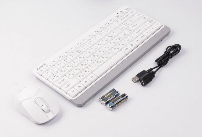 Комплект (клавіатура, миша) бездротовий A4Tech FG1112 White USB