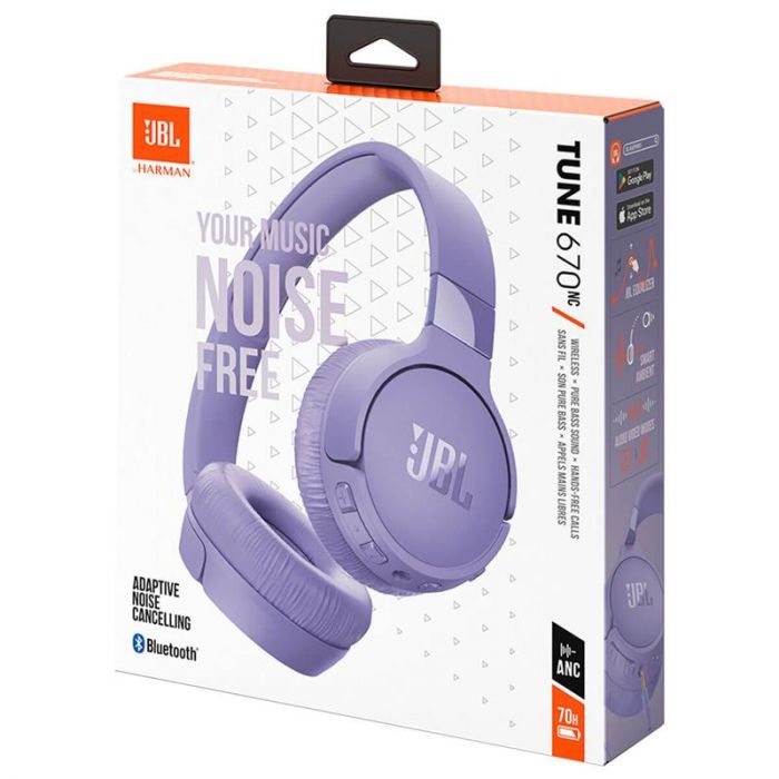 Bluetooth-гарнітура JBL Tune 670 NC Purple (JBLT670NCPUR)