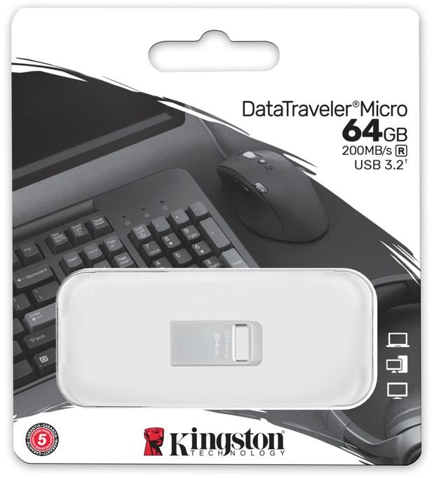 Флеш-накопичувач USB3.2 64GB Kingston DataTraveler Micro (DTMC3G2/64GB)