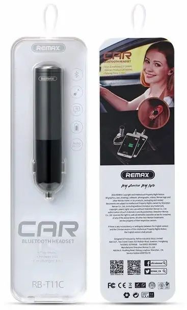 Bluetooth-гарнітура-зарядка Remax RB-T11C Black (6954851263920)