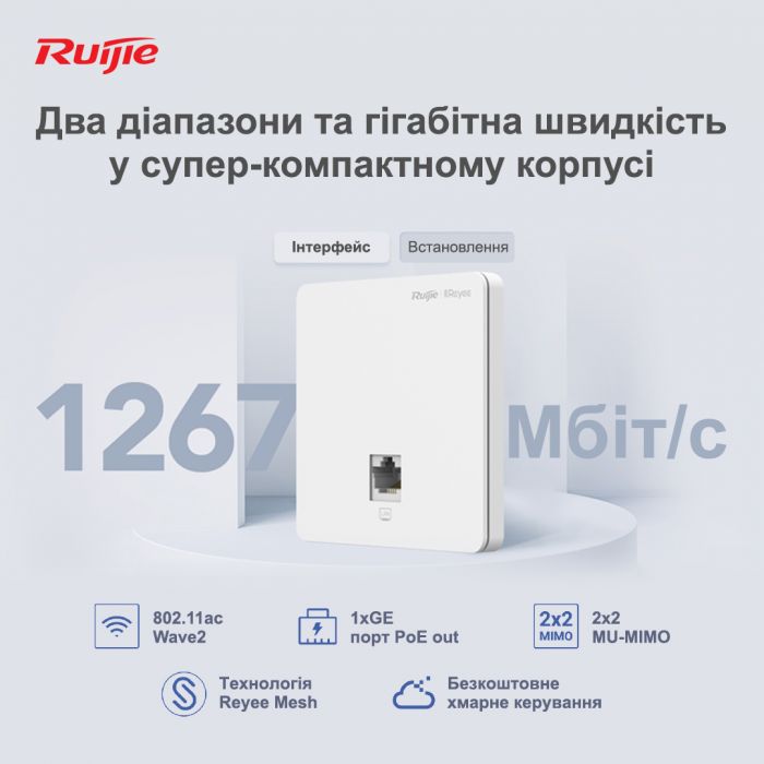 Точка доступу Ruijie Reyee RG-RAP1200(F)