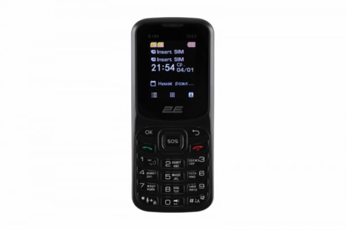 Мобiльний телефон 2E E180 2023 Dual Sim Black (688130251044)