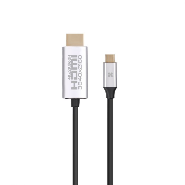 Кабель Promate HDMI-USB Type-C, v2.0, 1.8 m, Grey (hdlink-60h.grey)