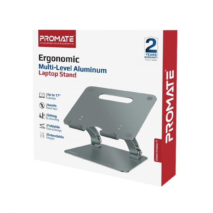 Охолоджуюча пiдставка для ноутбука Promate DeskMate-7 Grey