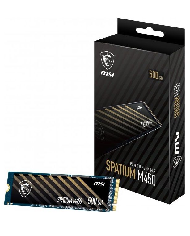 Накопичувач SSD 500GB MSI Spatium M450 M.2 2280 PCIe 4.0 x4 NVMe 3D NAND TLC (S78-440K220-P83)