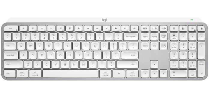 Клавiатура бездротова Logitech MX Keys S Pale Grey (920-011588)