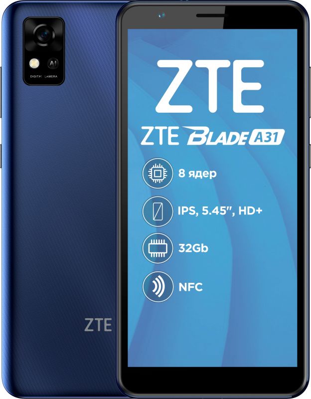 Смартфон ZTE Blade A31 2/32GB Dual Sim Blue