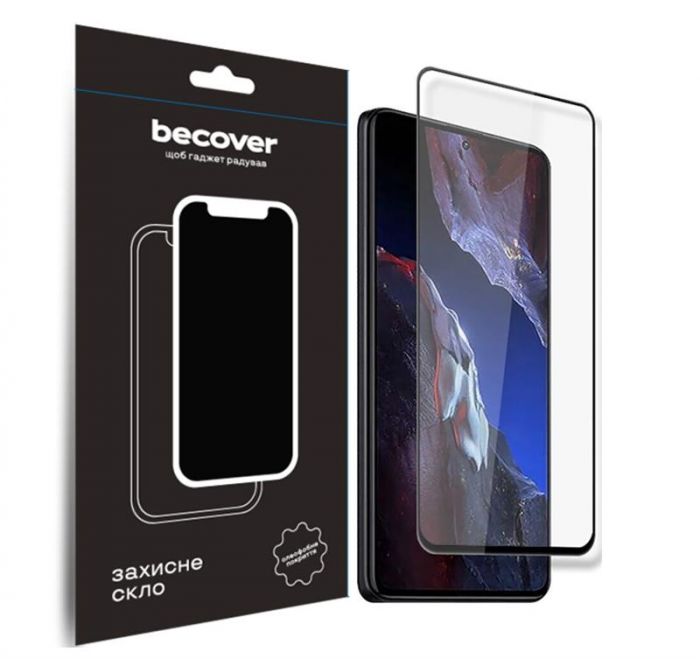 Захисне скло BeCover для Xiaomi Poco F5 Pro Black (709744)